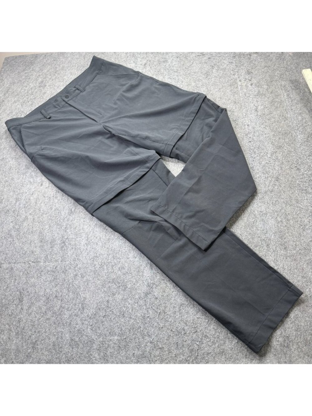 The North Face Convertible Hiking Pants Men 36 x 32 Gray Ankle Zip Stretch